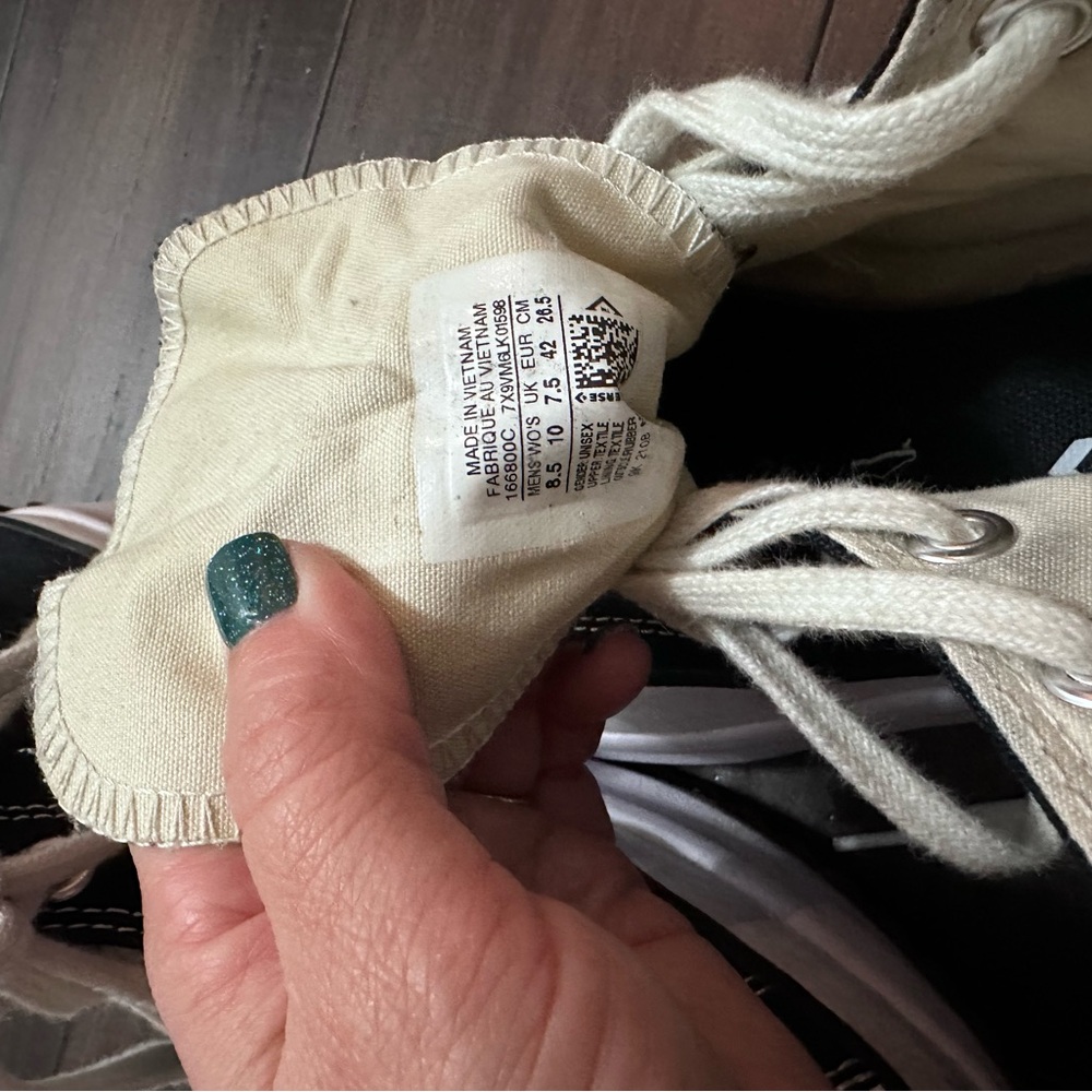 Converse Black and White Platform Sneakers - Picture 6 of 6